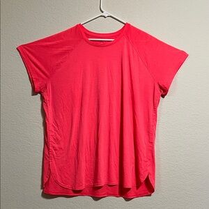 Tek Gear Women's Long Tunic Style Pink Short Sleeve Tee